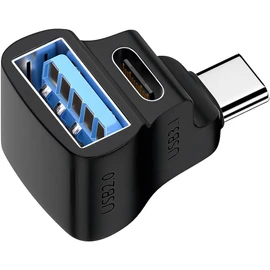 GELRHONR USB C Splitter Adapter,Type-C to USB 3.1 USB C and USB2.0 Female Charging Connector,Support Data/VideoTransfer,90 Degree USB C Male to Dual USB-C Female Adapter for Steam,Phone,Laptop