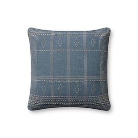Loloi Angela Rose x Loloi Lina Collection PAR0016 Blue / Slate 18'' x 18'' Cover w/Down Pillow
