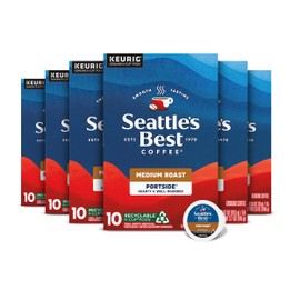 Seattle's Best Coffee Portside Blend Medium Roast K-Cup Pods | 6 Boxes of 10 (60 Pods Total)
