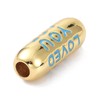 Ipotkitt 5 Pcs Colourful Enamel Brass Tube Beads Metal Word