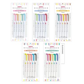 Zebra Mildliner Set of 25 Colours Bright Ideal for Highlighting Texts for Kids Office School WKT7-5C WKT7-5C-NC WKT7-5C-RC WKT7-N-5C WKT7-5C-HC