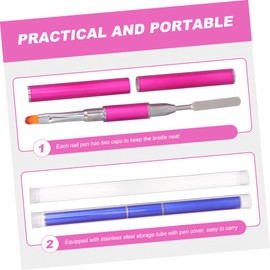 FOMIYES Nail Art Extension Brush 2pcs Manicure Pen Light Therapy DIY Nail Art Tools