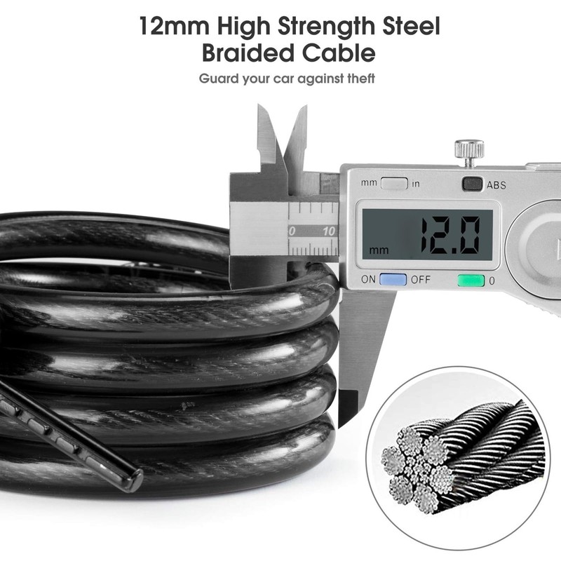 Opaza Bike Lock with 5-Digit Code, 1.2 m/4 ft Bicycle