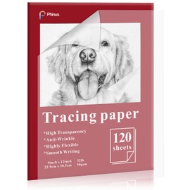 120 Sheets Tracing Paper for Drawing, 9”x12” Trace Paper, Translucent Vellum Paper Tracing Paper Pad, Tracing Pad for Sketching, Preliminary Drawing, Overlaying Images Tracing