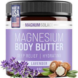 Magnesium Body Butter for Women & Men – Lightly Scented with Lavender:_Lavender