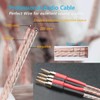 WOWLED 13AWG Speaker Cable with Banana Plugs, 2 Pack 2m