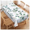 Walmsco Tablecloth Green Leaves Decor For Dining Room Kitchen Rectangular