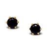 18ct Gold Filled Womens Stud Earrings with Black CZ Crystals