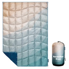 Marshmallow Dream Camping Blanket, Packable Puffy Blankets Lightweight Windproof Waterproof for Outdoors,Hiking, Backpacking,Beach,Car,Picnic,Stadium