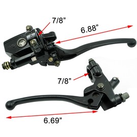 Feiteplus Universal Motorcycle 7/8" 22mm Handlebar Brake Master Cylinder Clutch Lever Left & Right Set