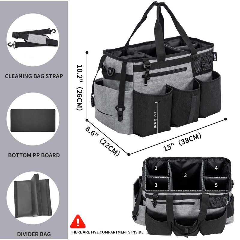 IBVIVIC Wearable Cleaning Caddy Bag for Cleaning Supplies,Large Capacity Cleaning