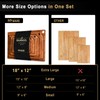 Hiware 4 Pieces Extra Large Wooden Cutting Boards Set- Bamboo