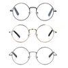 EYE ZOOM 3 Pack Round Metal Frame Blue Light Blocking