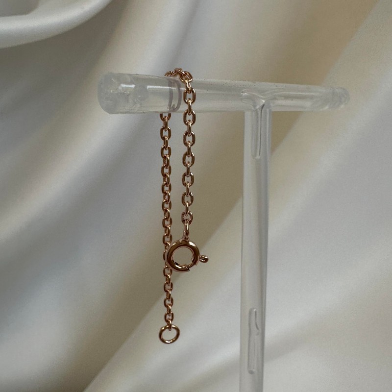 jewellerybox Rose Gold Dipped Sterling Silver Train Chain Extender 3