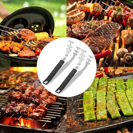 BNGXR Heat-resistant grill grate lifter, stainless steel grill grate puller, scald protection, non-slip and ergonomic handle, barbecue accessories, tool BBQ tools accessories for camping