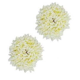 Viviraa Artificial White Aromatic Mogra Gajra Hair Accessories Easy to Wear Gajra Rubber Band for Women (Pack of 2) (White)
