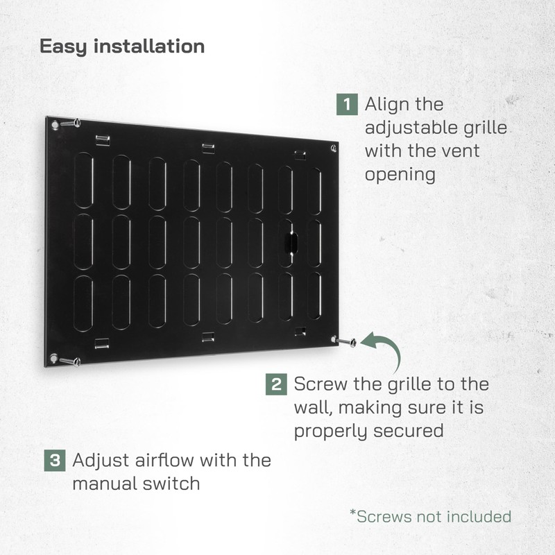 Vent Systems 12" x 8" Inch (Outer Dimensions) Metal Air
