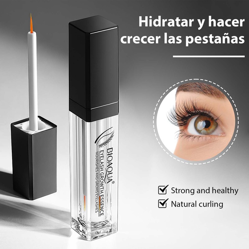 2pc Suero para el crecimiento de cejas y pestañas, cepillo