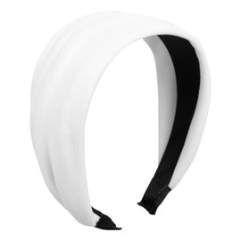 AIBFRID Black Headbands for Women 2.6 Inch Extra Wide Cloth Fabric Headband Fashion Non Slip Elastic Head Bands for Girls Hair Accessories