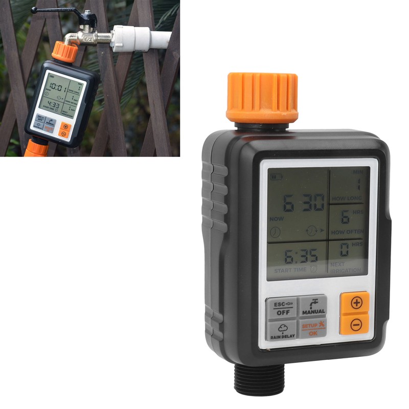 Water Timer Programmable Delay Manual Watering Automatic Irrigation Controller System