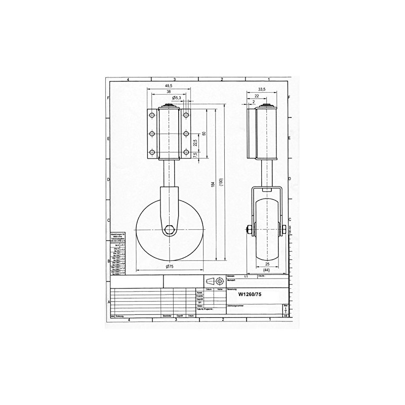 Ladder Fixed Castor - Spring Castors - Ladder Roller -