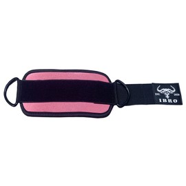 IBRO Ankle Strap for Cable Machines & Resistance Bands, Premium Padding Secure Fit, One Size Fits All, Kickbacks, Glute Workouts, Hip Abductors - Ankle Straps for Lower Body Exercise Pair Rose Pink