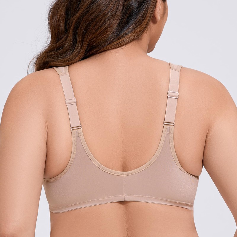 MELENECA Front Fastening Bras for Women Plus Size Underwire Unlined