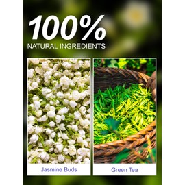 TeeLux Jasmine Pearls Green Tea, Handrolled Jasmine Green Tea Loose Leaf with Delightful Aroma, Natural Jasmine Dragon Pearl Tea, 114g/4oz