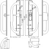 Vision Hardware Patio Door Handle Set White PD3000 OFFWHITE-OFFSE