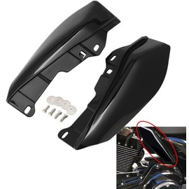 HIYOYO Vivid Black Mid-Frame Air Deflector Heat Shield Trim Cover Fit for Harley Touring Road King Electra Street Glide Tri Glide 2009-2016 2013 2010