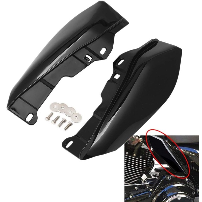HIYOYO Vivid Black Mid-Frame Air Deflector Heat Shield Trim Cover