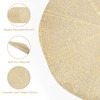 fanquare Round Placemats Set of 6, 15" Lotus Leaf Hollow