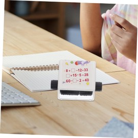 Operitacx 1 Set Teaching Stamps for Addition and Subtraction Role Teaching Stamps Children Stamps Math Scroll Stamp Stamps for Primary School Teachers Number Scroll Wheel Math Question Seal PP