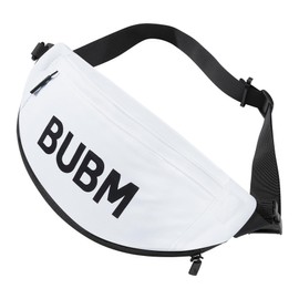 BUBM Bum Bag for Men and Women, Stylish Waist Bag with Expandable Design, Waterproof, White, White