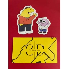 Charlie Domper & Pim Pimling Waterproof Stickers  | Smiling Friends