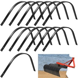 Blulu 6 Pack Rock Rake Tines 1" x 5/16" One Bolt Mount Replacement for Landscape Rakes Heat-Treated Clam Rake Tines for Clamming Yard Equipment Maintenance and Restoration
