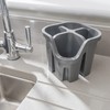 Addis 517940 Cutlery Utensil Drainer Caddy with 4 Compartments, Linen