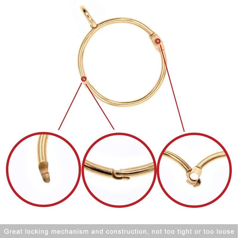 Coideal Open Curtain Rings with Eyelet - 20 Pack 1.5