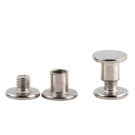 Rivets, 100PCS Binding Chicago Screws Nail Rivets Photo Album Leather Craft M5x6mm
