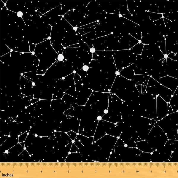 Feelyou Galaxy Outdoor Fabric by The Yard, Outer Space Constellation