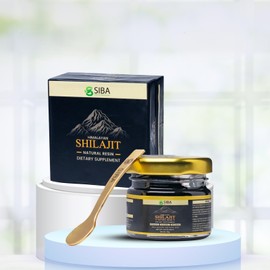 Siba Pure Himalayan Shilajit Resin 250mg - Triple Purified with 85 + Trace Minerals and Fulvic Acid