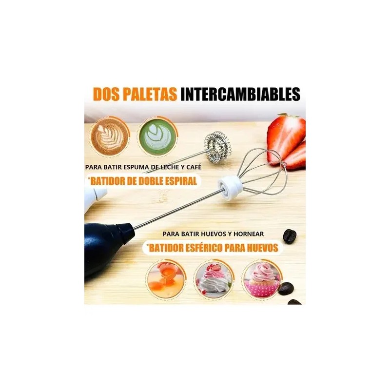 Espumador De Leche Y Café Batidores Electrico 3 Velocidades