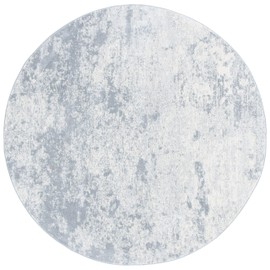 SAFAVIEH Brentwood Collection 3' Round Grey/Ivory BNT822H Modern Abstract Non-Shedding Living Room Bedroom Area Rug