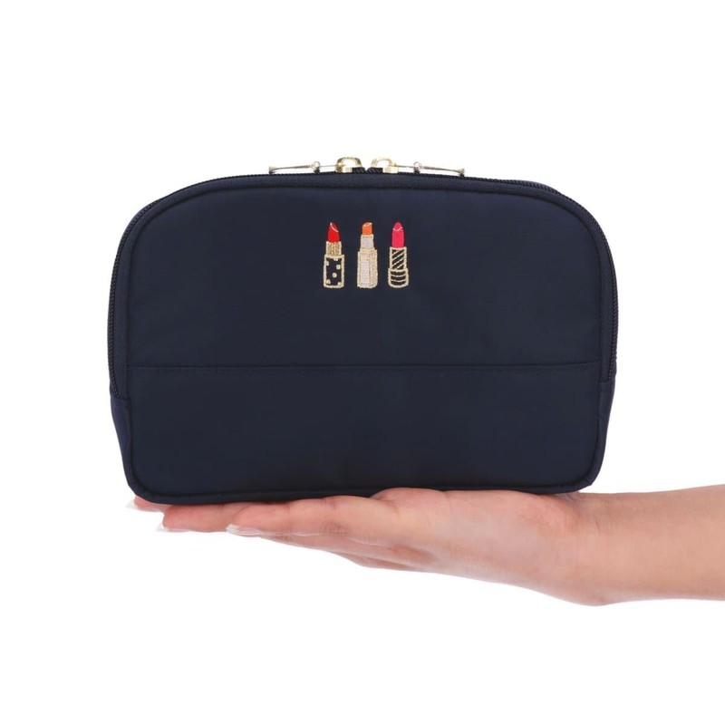 Make-up Pouch, Brand, Slope Shape Pouch, Embroidery Rouge 4OP-ER110H, Artisan
