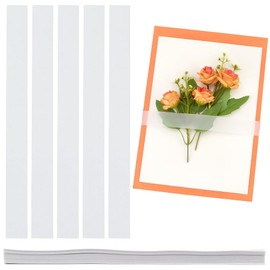 GORGECRAFT 160Pcs Paper Invitation Band Wedding Belly Band Translucent Translucent Display Cards Belly Bands Rectangle Vellum Envelope Wraps Band for Party Invitations Cards Invites Accessories