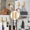 ZcrPrn Foldable Wall Hook, Hanger Hooks, 2 Pcs Gold Heavy