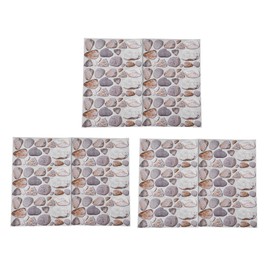 18PCS Tile Stickers Strong Reflection Water Oil Proofing Strong Layering DIY PVC Wall Stickers for Kitchen Bathroom Floor