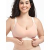 COMFELIE Wireless Bra Seamless No Underwire Lined Padded Deep V