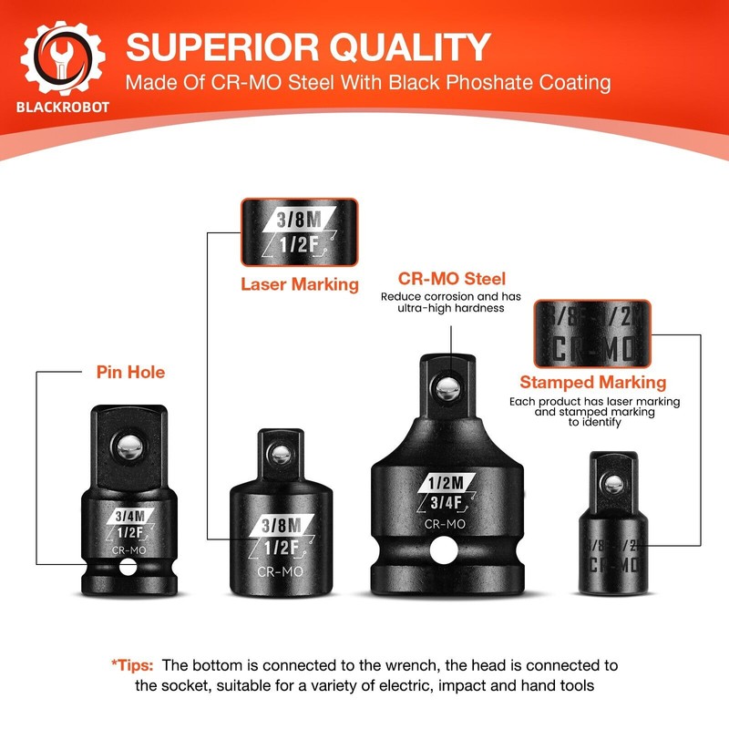 Boen Impact Wrench 1/2 Inch Brushless Electric, With 8 PCS