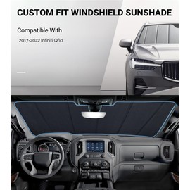 Pigenius Windshield Sunshade for Infiniti Q60 2017-2022 Front Window Sun Shade - Safeguard